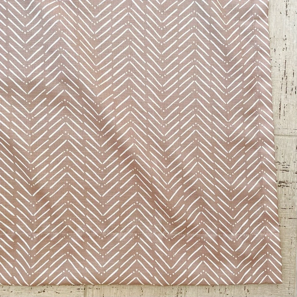 Set 2 Target Room Essentials Light Brown Herringbone Chevron Curtains Drapes 84